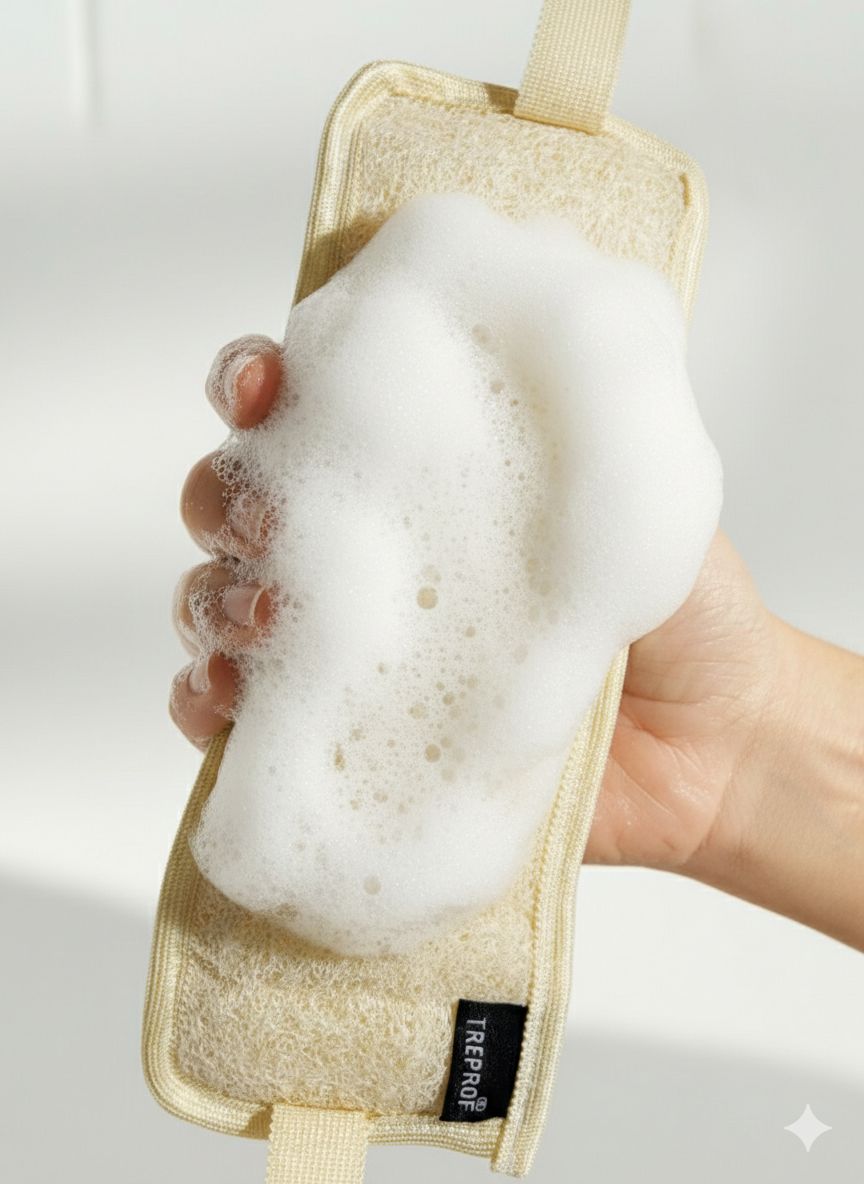 Treprof Natural Small Massage Mitt | Professional Skin Exfoliation - Image 3