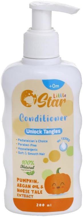 Little star Conditioner Pumpkin, Argan oil & Horse tail extract 200 ml for kids White