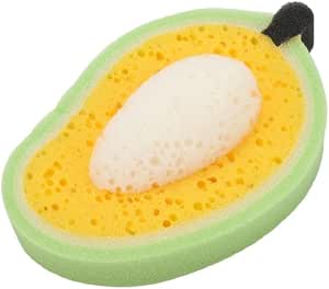 Generic Child Bath Shower Sponge Spa Puff Scrubber Loofah Body Sponges Bath Pouf Kid Scrubber Ball Avocado Color Synthetic Mesh Creative Design